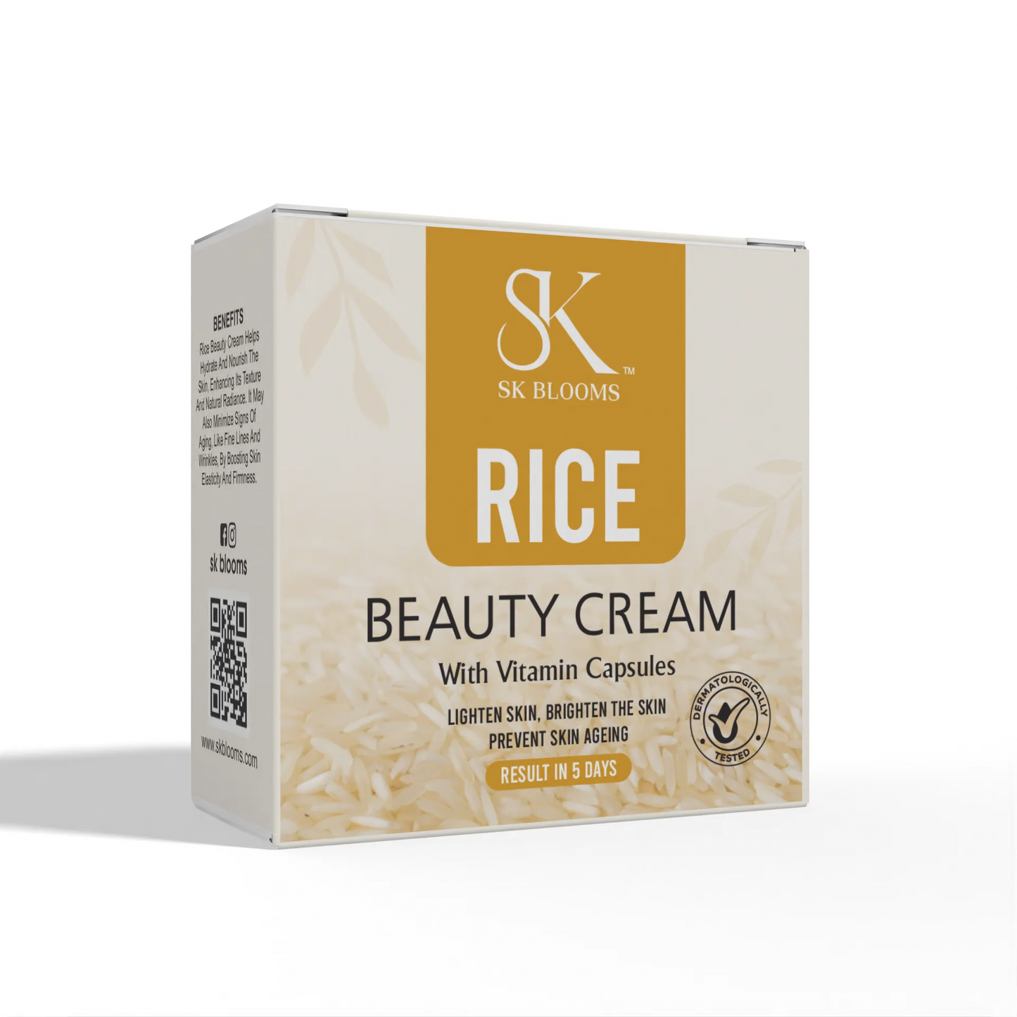 Rice Beauty Cream with Two Free Whitening Capsule